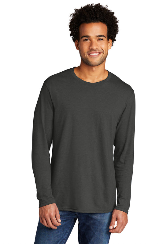 Port & Company Tri-Blend Long Sleeve Tee. PC330LS Coal Grey