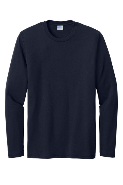 Port & Company Tri-Blend Long Sleeve Tee. PC330LS Deep Navy