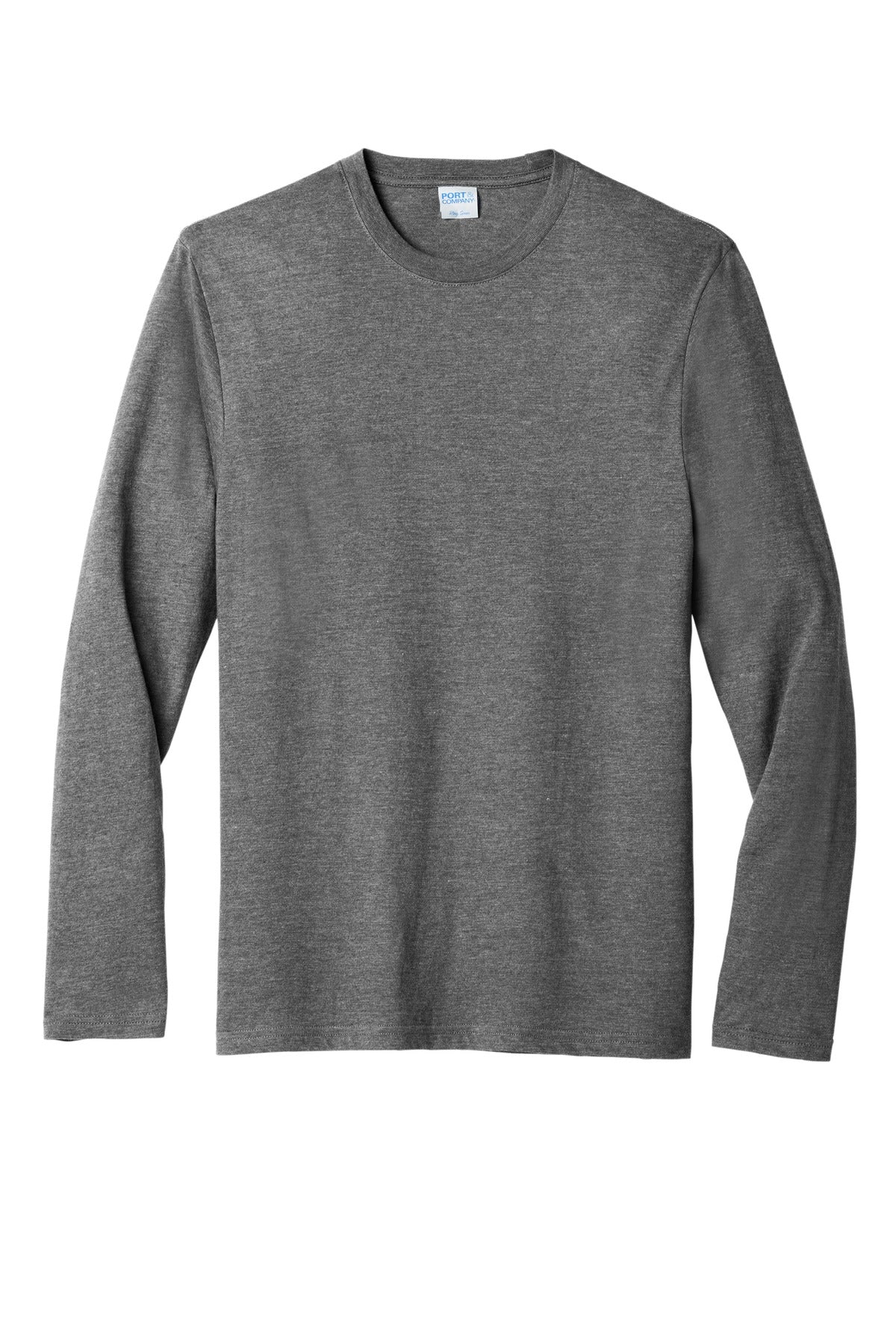 Port & Company Tri-Blend Long Sleeve Tee. PC330LS Graphite Heather