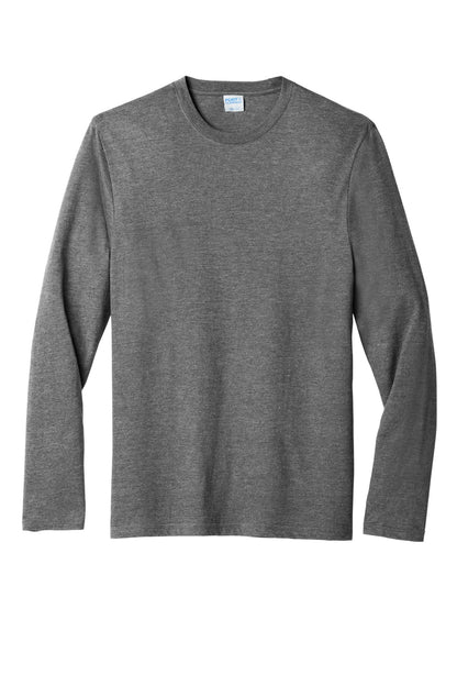 Port & Company Tri-Blend Long Sleeve Tee. PC330LS Graphite Heather
