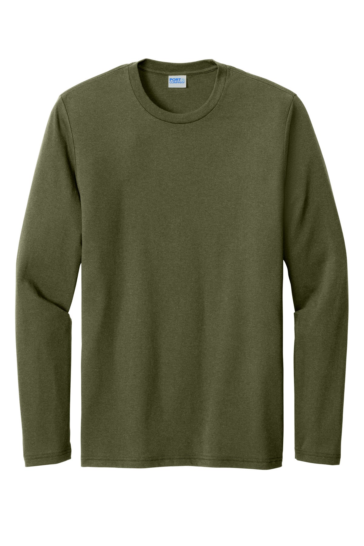 Port & Company Tri-Blend Long Sleeve Tee. PC330LS Military Green Heather