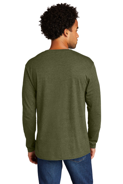 Port & Company Tri-Blend Long Sleeve Tee. PC330LS Military Green Heather