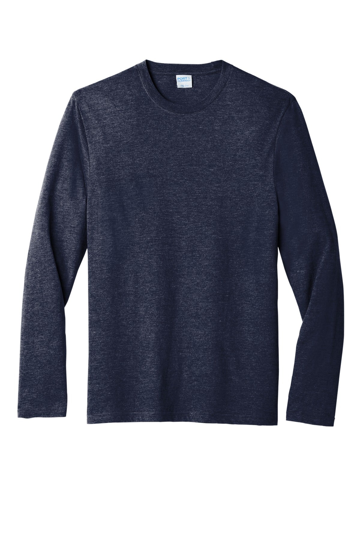 Port & Company Tri-Blend Long Sleeve Tee. PC330LS Team Navy Heather
