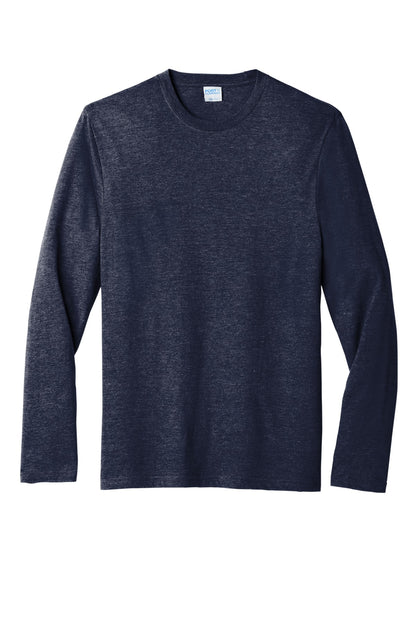 Port & Company Tri-Blend Long Sleeve Tee. PC330LS Team Navy Heather