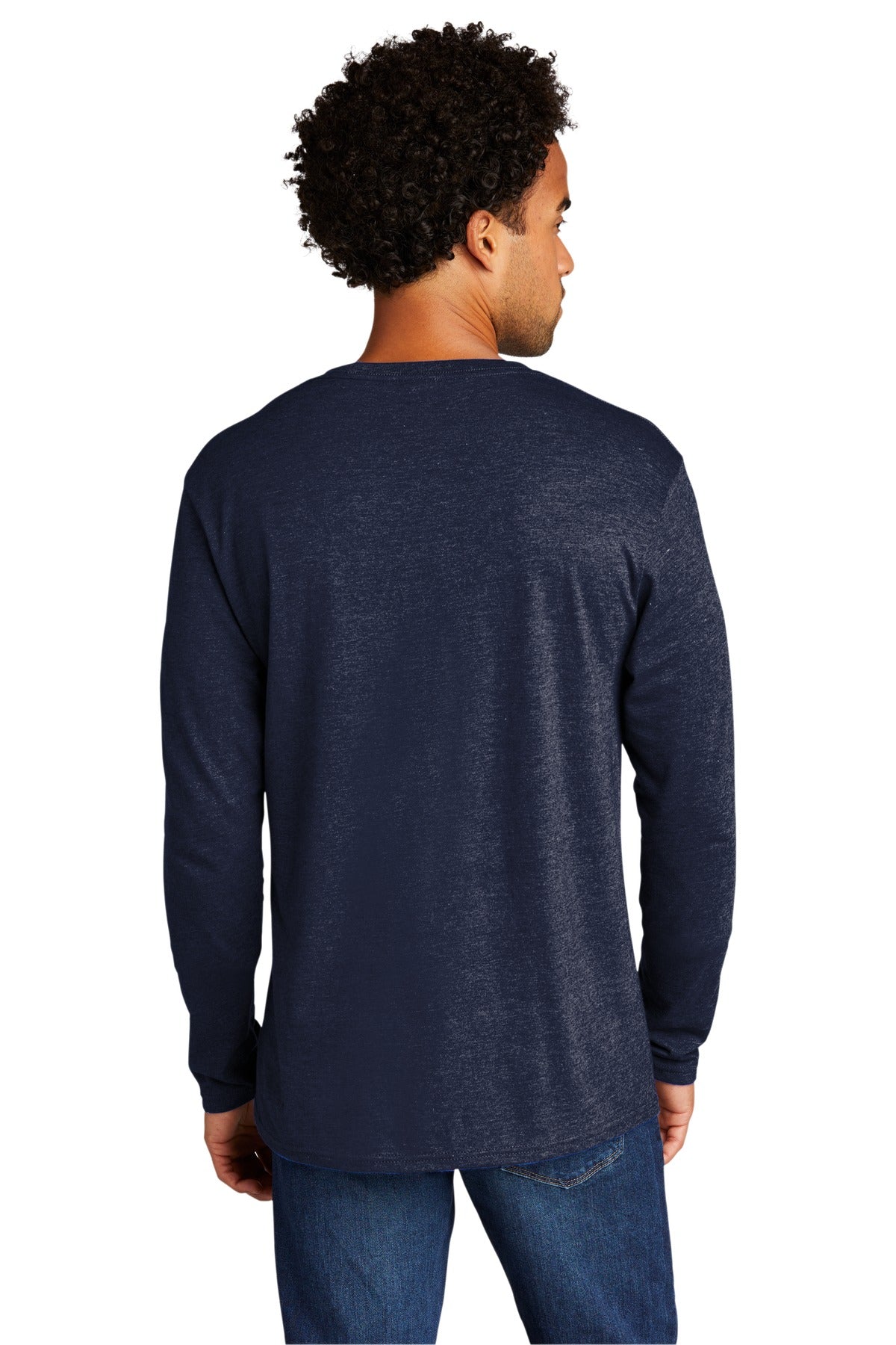 Port & Company Tri-Blend Long Sleeve Tee. PC330LS Team Navy Heather