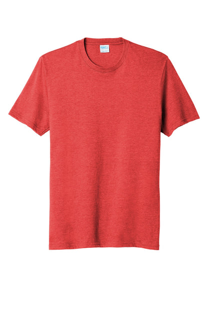 Port & Company Tri-Blend Tee. PC330 Bright Red Heather