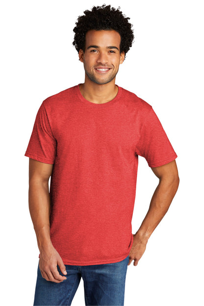 Port & Company Tri-Blend Tee. PC330 Bright Red Heather