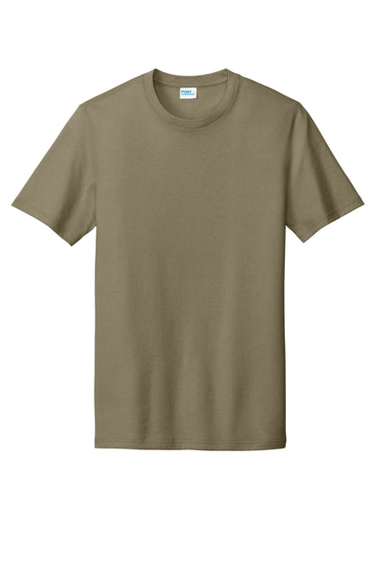 Port & Company Tri-Blend Tee. PC330 Coyote Brown Heather