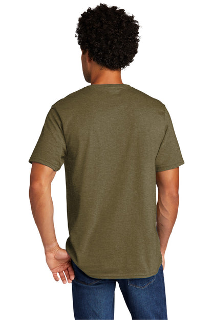 Port & Company Tri-Blend Tee. PC330 Coyote Brown Heather