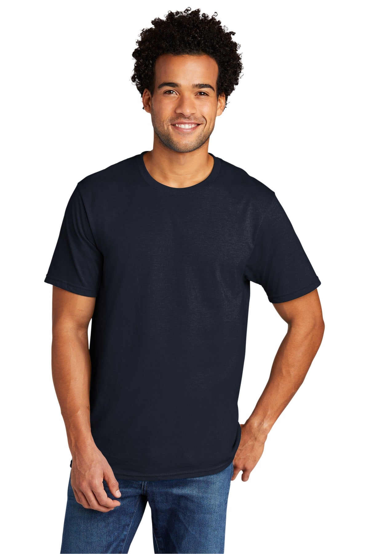 Port & Company Tri-Blend Tee. PC330 Deep Navy