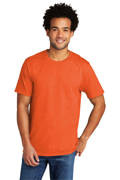 Port & Company Tri-Blend Tee. PC330 Deep Orange Heather