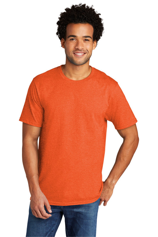 Port & Company Tri-Blend Tee. PC330 Deep Orange Heather