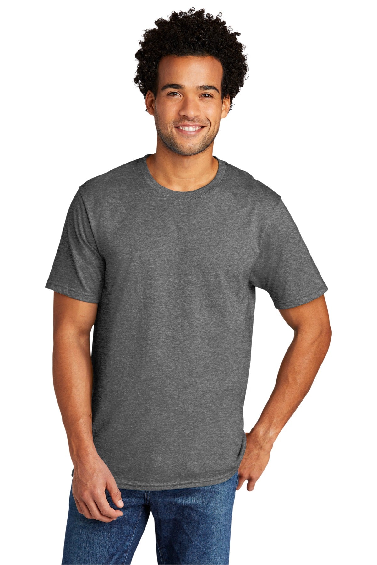 Port & Company Tri-Blend Tee. PC330 Graphite Heather