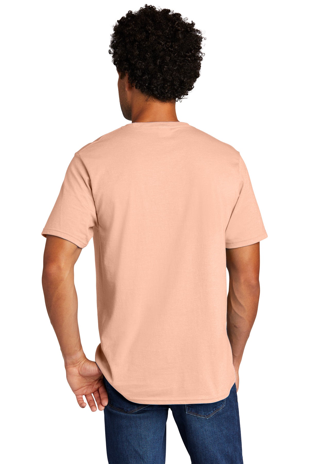 Port & Company Tri-Blend Tee. PC330 Heathered Dusty Peach