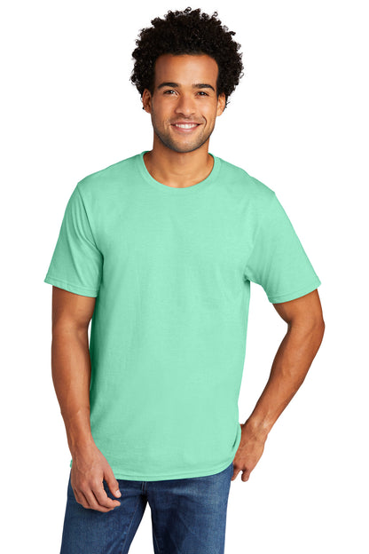 Port & Company Tri-Blend Tee. PC330 Heather Jadeite