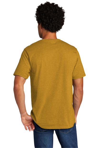 Port & Company Tri-Blend Tee. PC330 Ochre Yellow Heather
