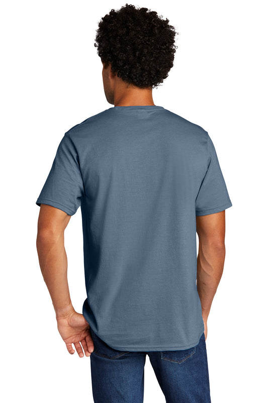 Port & Company Tri-Blend Tee. PC330 Steel Blue Heather