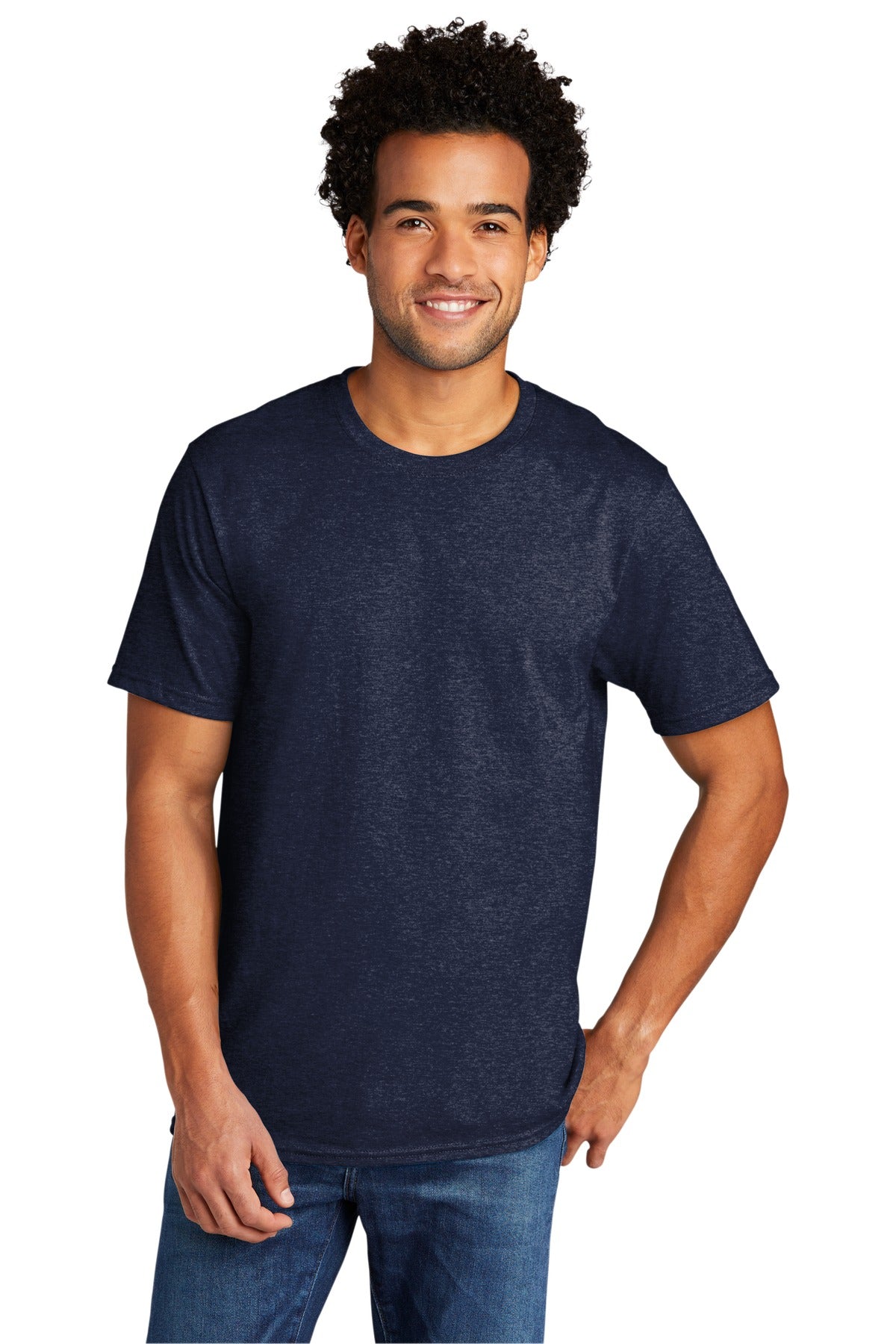 Port & Company Tri-Blend Tee. PC330 Team Navy Heather