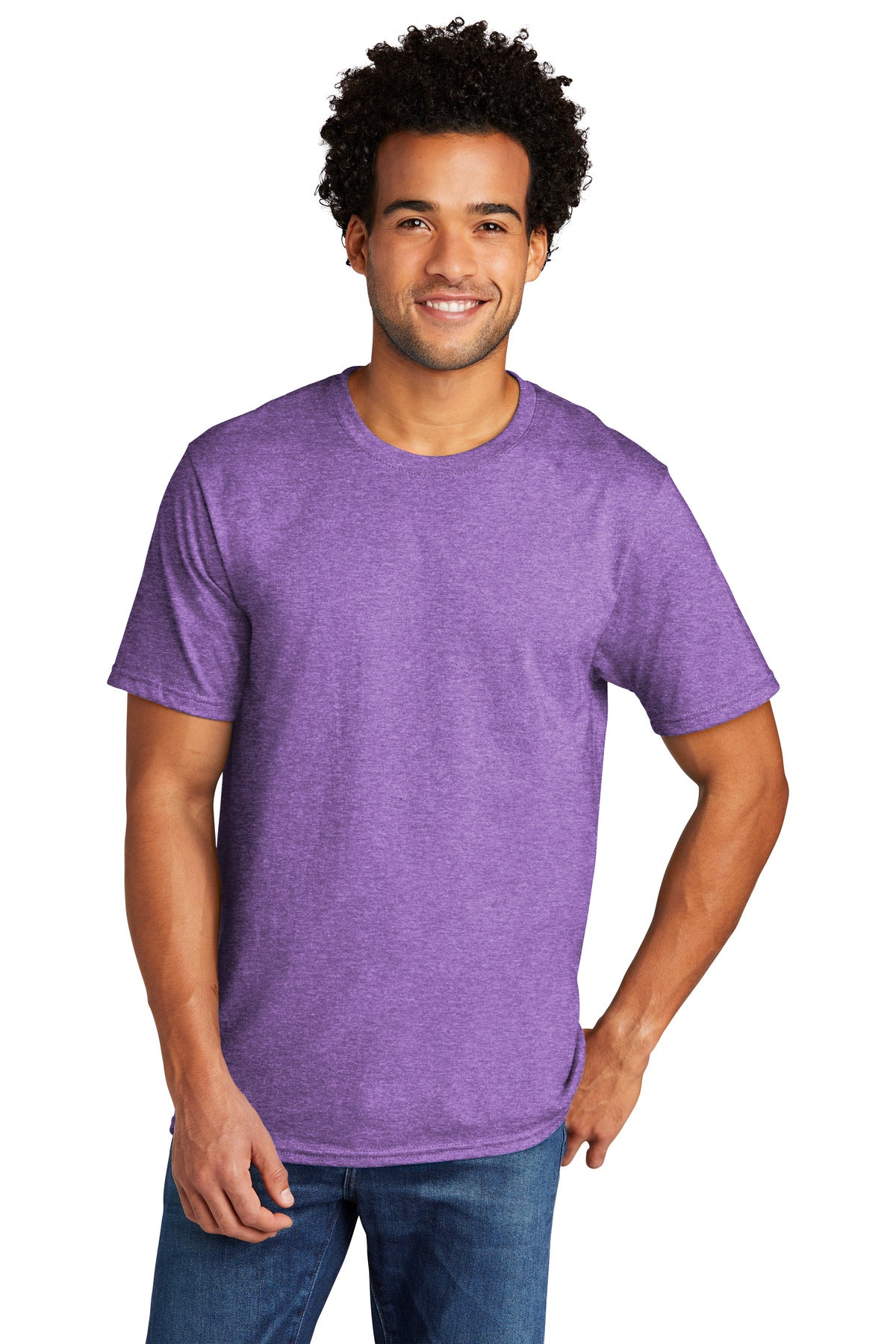Port & Company Tri-Blend Tee. PC330 Team Purple Heather