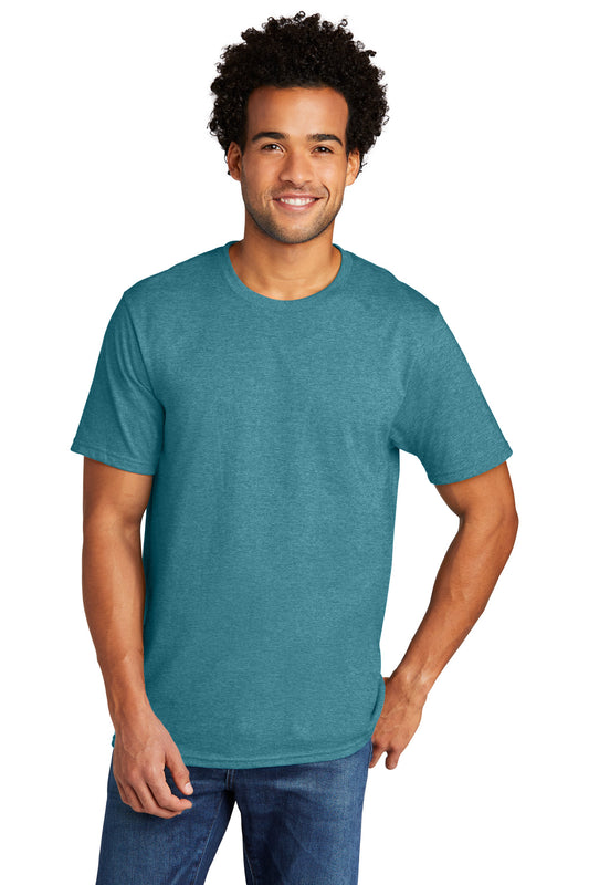 Port & Company Tri-Blend Tee. PC330 Vivid Teal Heather