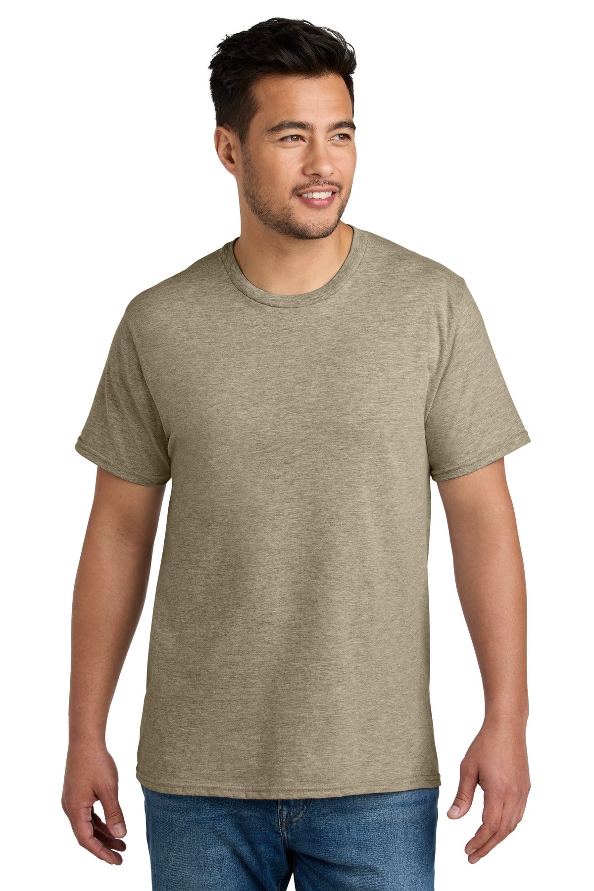 Port & Company CVC Tee PC340 Desert Tan Heather