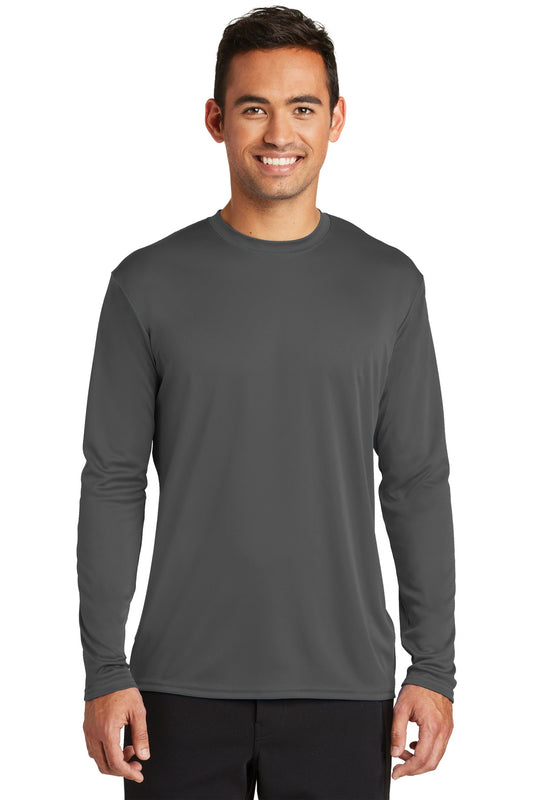 Port & Company  Long Sleeve Performance Tee. PC380LS Charcoal