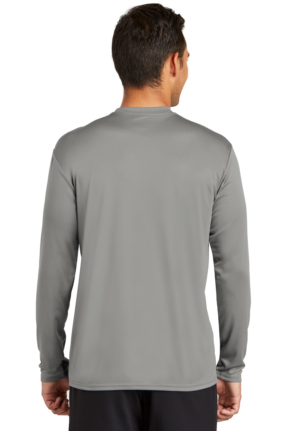Port & Company  Long Sleeve Performance Tee. PC380LS Grey Concrete
