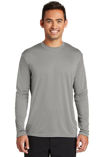 Port & Company  Long Sleeve Performance Tee. PC380LS Grey Concrete