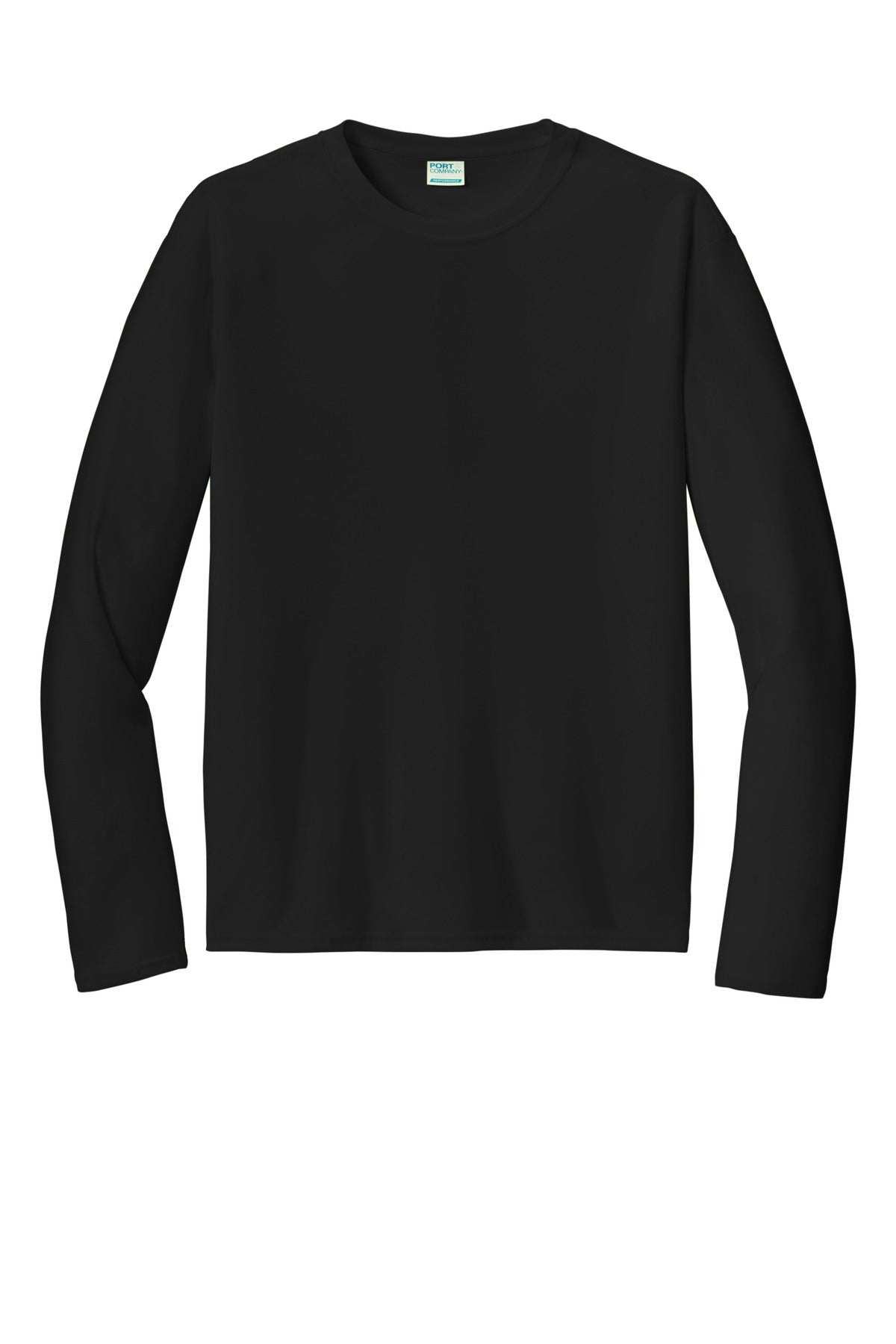 Port & Company  Long Sleeve Performance Tee. PC380LS Jet Black