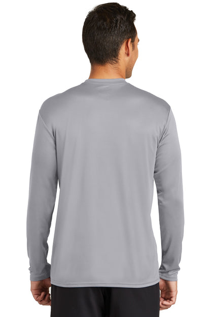Port & Company  Long Sleeve Performance Tee. PC380LS Silver