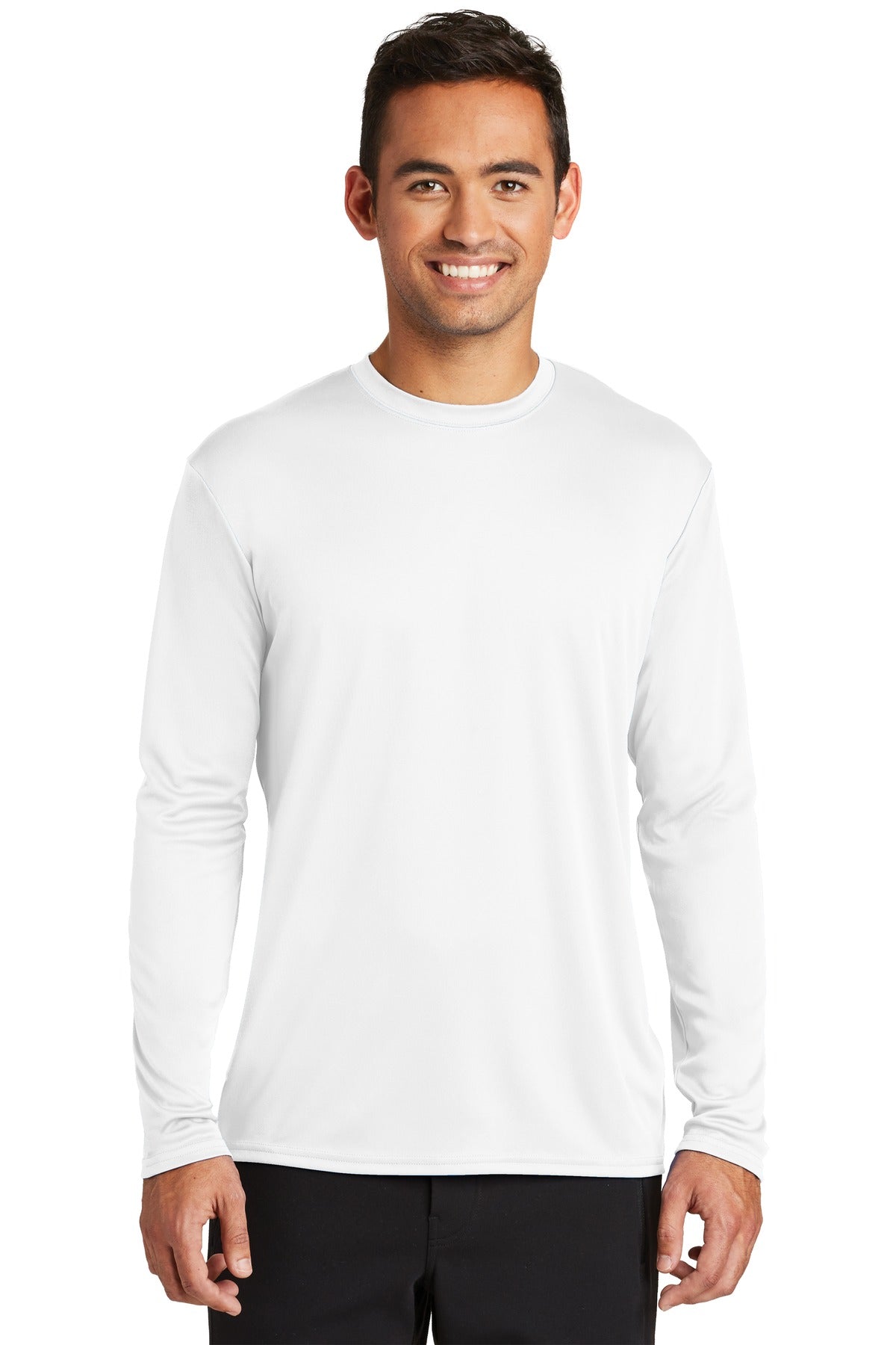 Port & Company  Long Sleeve Performance Tee. PC380LS White
