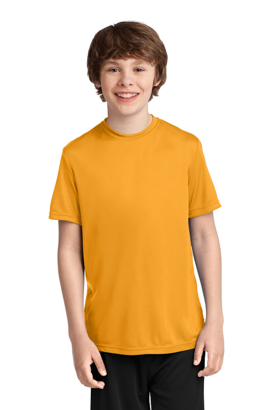 Port & Company Youth Performance Tee. PC380Y Gold