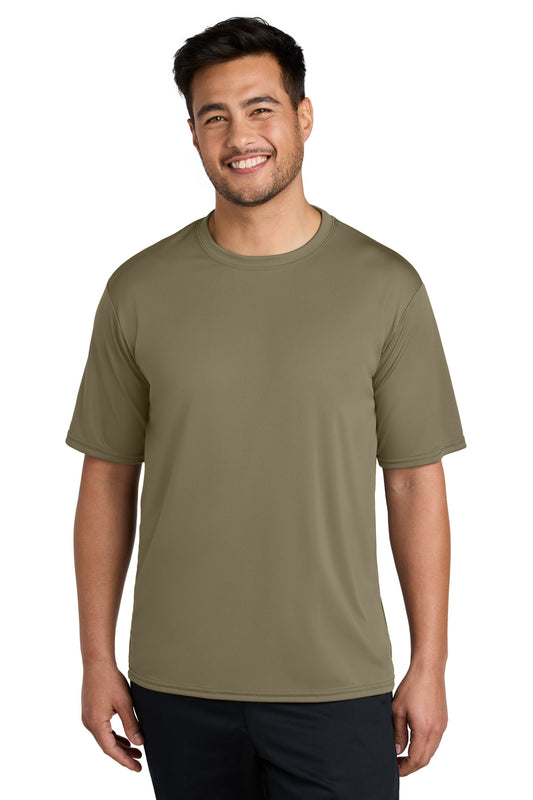 Port & Company Performance Tee. PC380 Coyote Brown