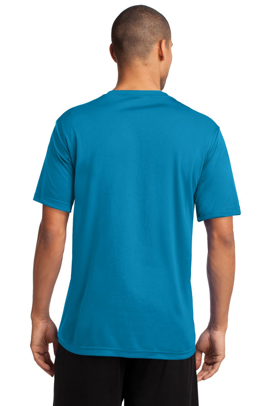 Port & Company Performance Tee. PC380 Neon Blue