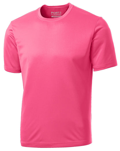 Port & Company Performance Tee. PC380 Neon Pink