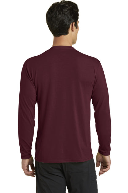 Port & Company Long Sleeve Performance Blend Tee. PC381LS Athletic Maroon