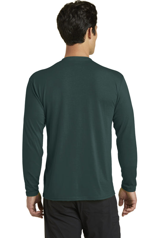Port & Company Long Sleeve Performance Blend Tee. PC381LS Dark Green