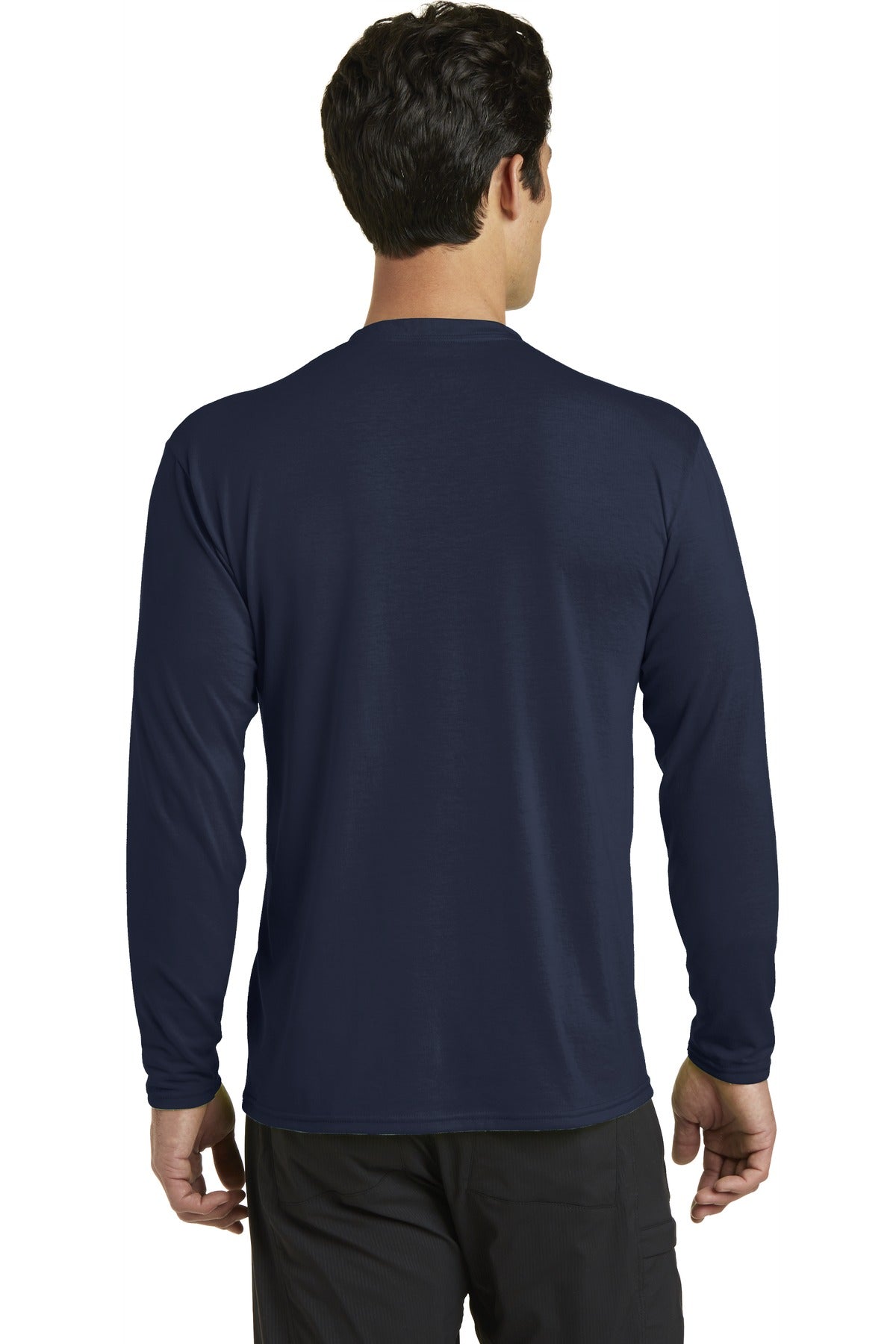 Port & Company Long Sleeve Performance Blend Tee. PC381LS Deep Navy