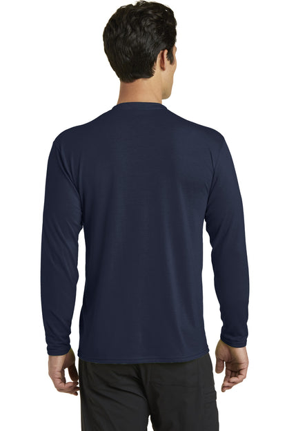 Port & Company Long Sleeve Performance Blend Tee. PC381LS Deep Navy