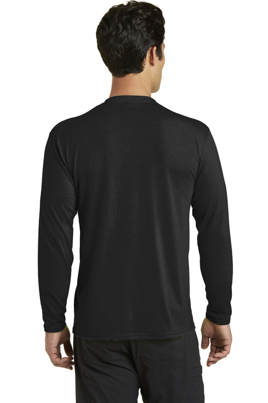 Port & Company Long Sleeve Performance Blend Tee. PC381LS Jet Black