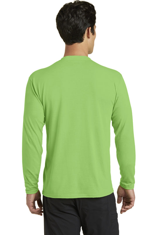 Port & Company Long Sleeve Performance Blend Tee. PC381LS Lime