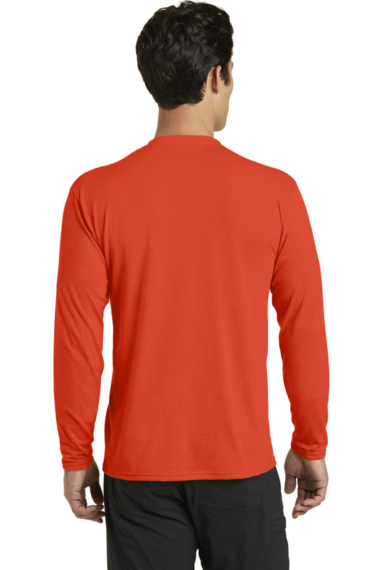 Port & Company Long Sleeve Performance Blend Tee. PC381LS Orange