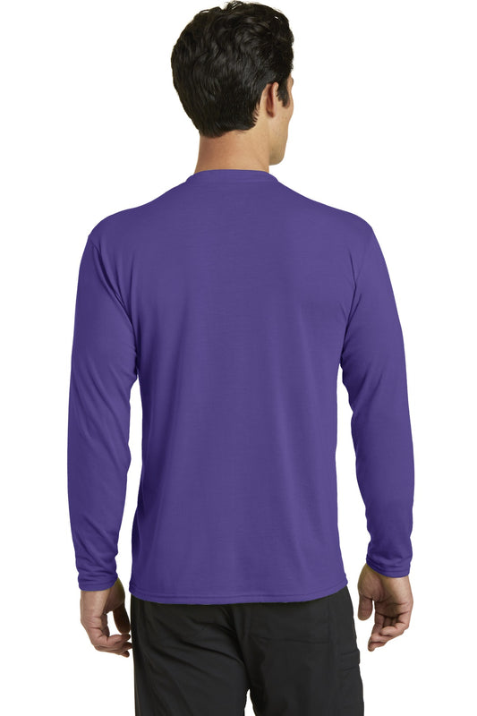Port & Company Long Sleeve Performance Blend Tee. PC381LS Purple