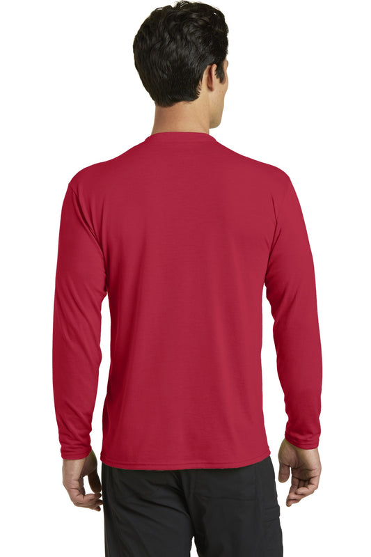 Port & Company Long Sleeve Performance Blend Tee. PC381LS Red