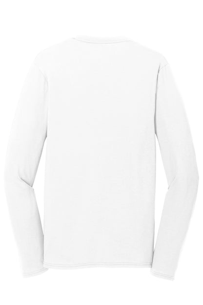 Port & Company Long Sleeve Performance Blend Tee. PC381LS White
