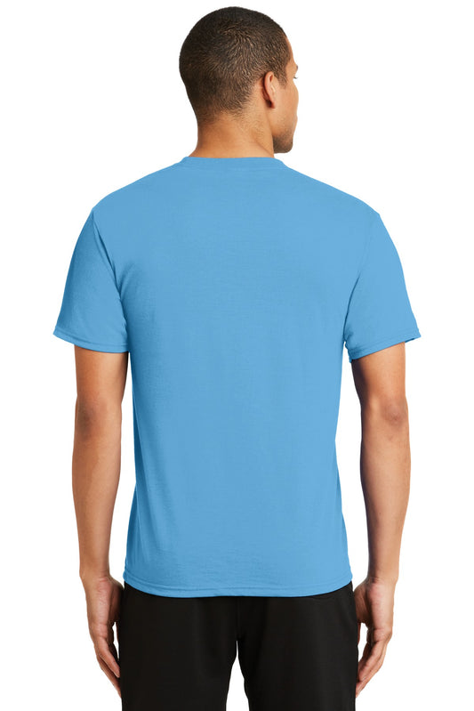 Port & Company Performance Blend Tee. PC381 Aquatic Blue