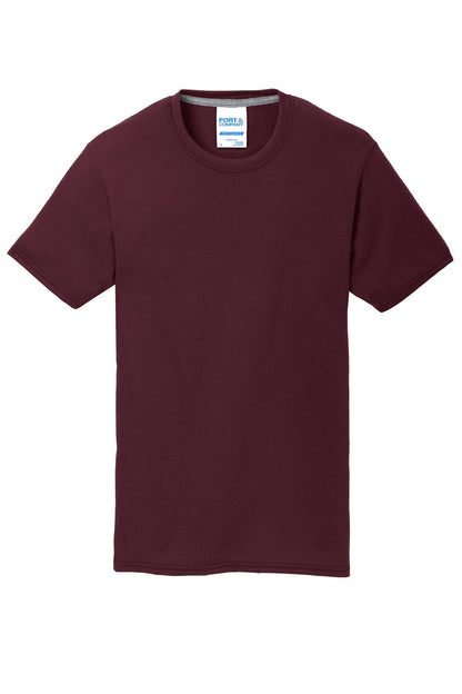 Port & Company Performance Blend Tee. PC381 Athletic Maroon