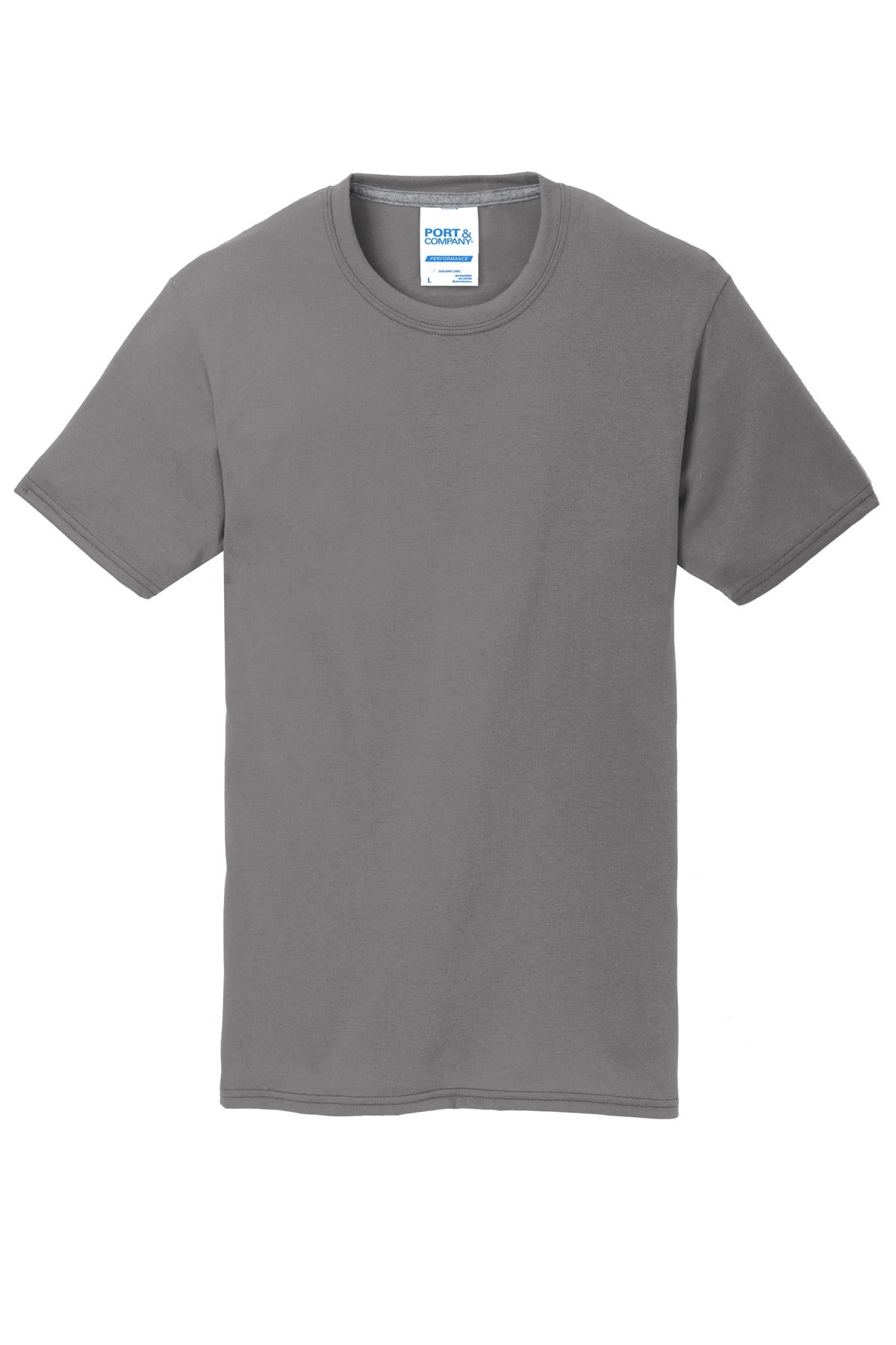 Port & Company Performance Blend Tee. PC381 Medium Grey