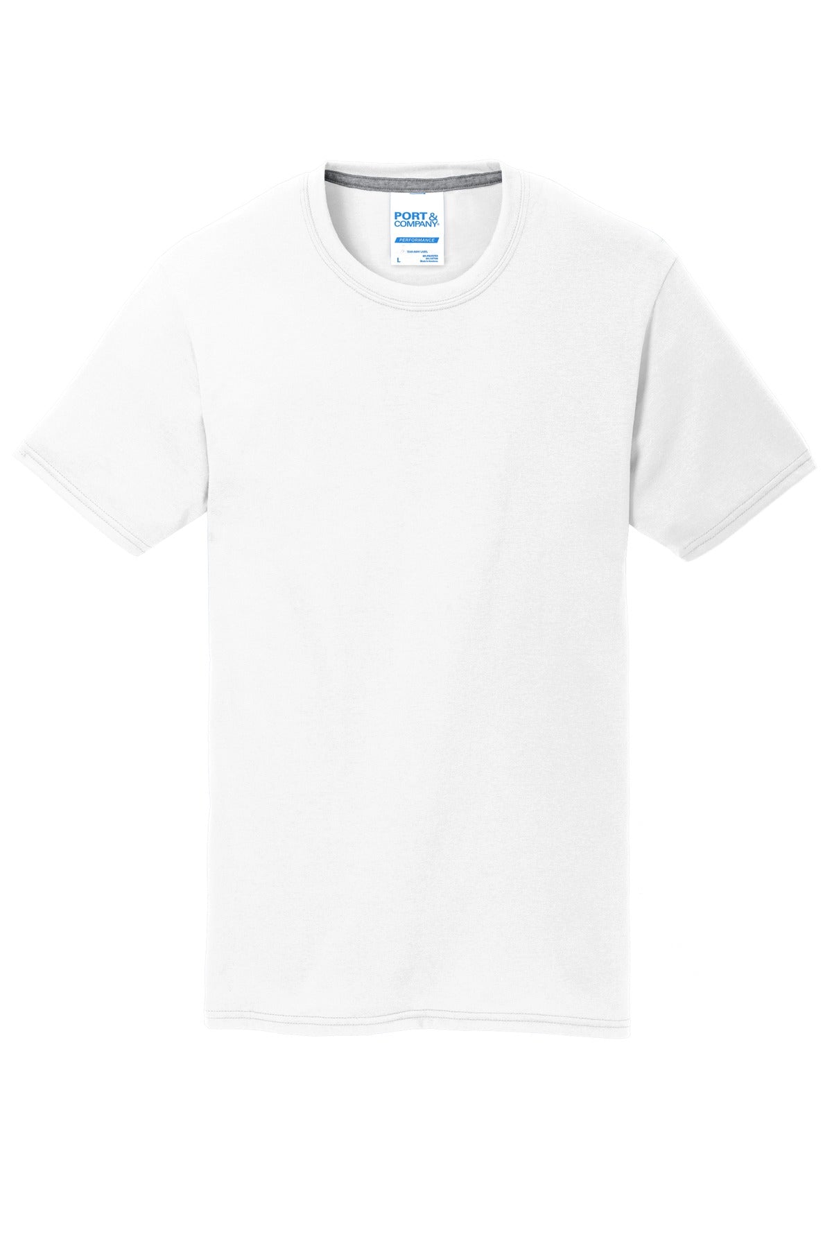 Port & Company Performance Blend Tee. PC381 White