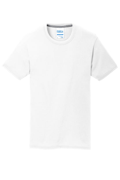 Port & Company Performance Blend Tee. PC381 White